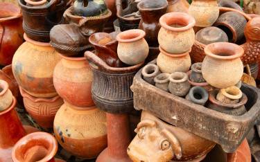 Pottery for sale at the market