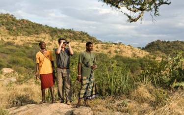 Walking safari with Maasai guides