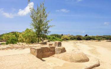 Ancient ruins on the beach