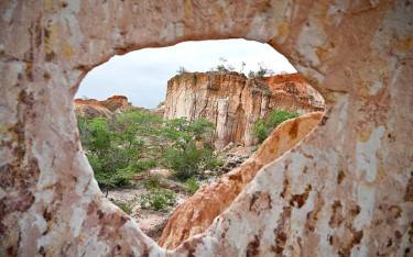 Sandstone canyon known as Hell's Kitchen or Marafa Depression