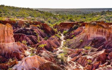 Sandstone canyon known as Hell's Kitchen or Marafa Depression