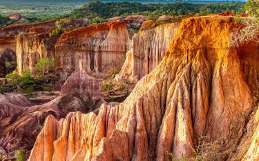 Sandstone canyon known as Hell's Kitchen or Marafa Depression