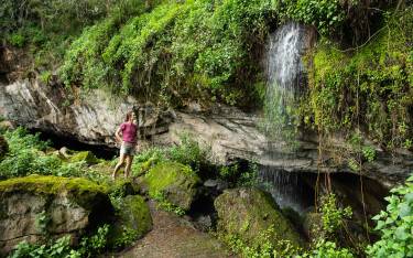 Hiker at Kitum Cave