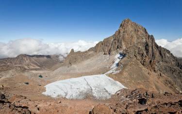 Lewis Glacier on the slope of Mt Kenya