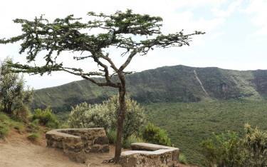 Viewpoint over the crater