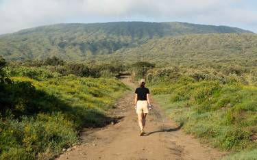 Hiker on Mt Longonot