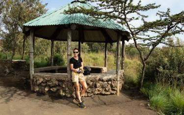 Rest area on the hiking trail