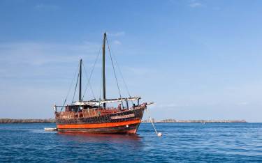 Traditional dhow at Wasini Island