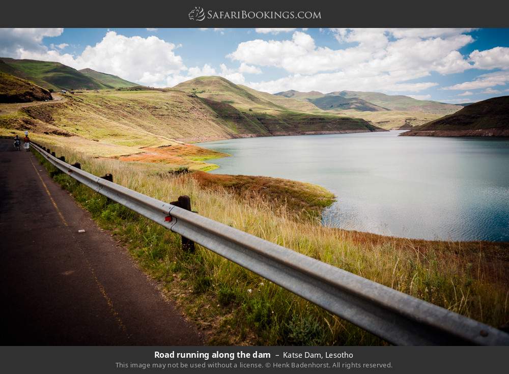 Road running along the dam in Katse Dam, Lesotho