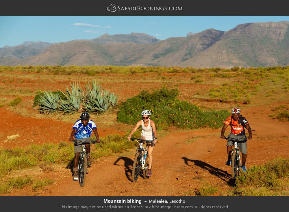 Mountain biking in Malealea, Lesotho