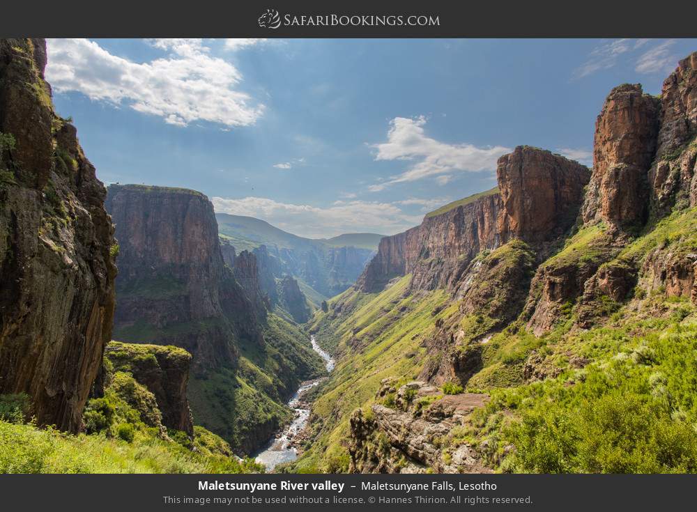 Maletsunyane River valley in Maletsunyane Falls, Lesotho