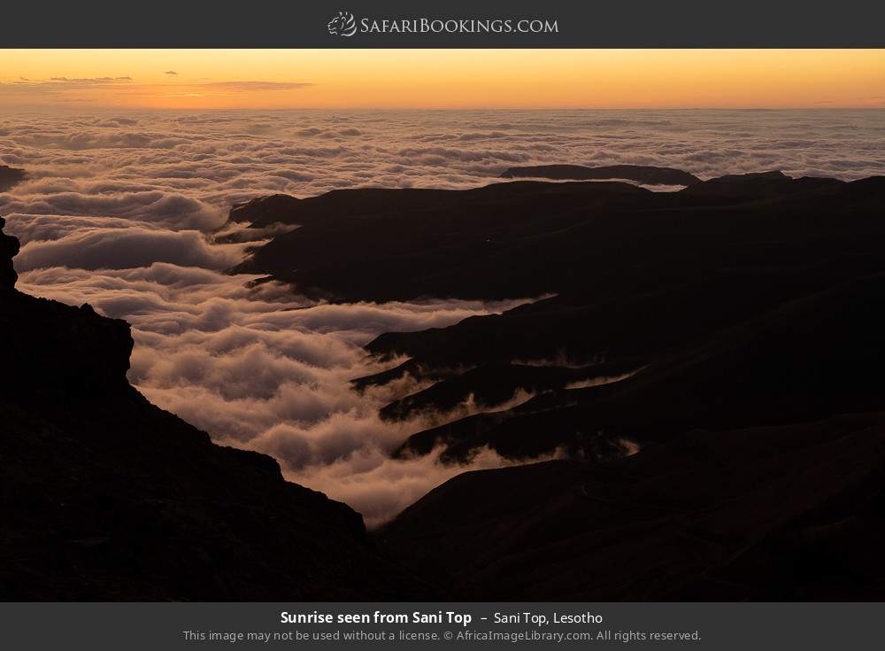 Sunrise seen from Sani Top in Sani Top, Lesotho