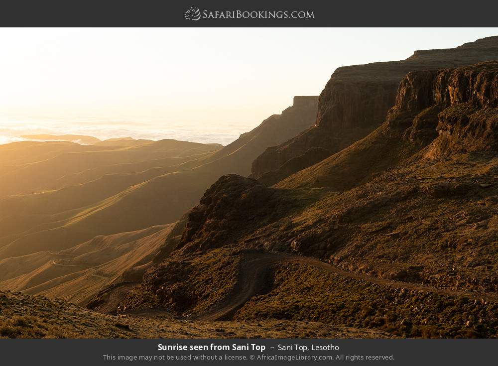 Sunrise seen from Sani Top in Sani Top, Lesotho