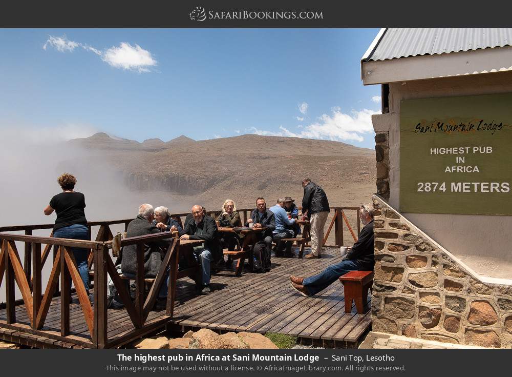 The highest pub in Africa at Sani Mountain Lodge in Sani Top, Lesotho