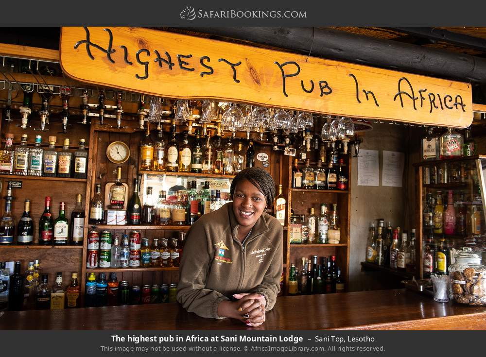 The highest pub in Africa at Sani Mountain Lodge in Sani Top, Lesotho