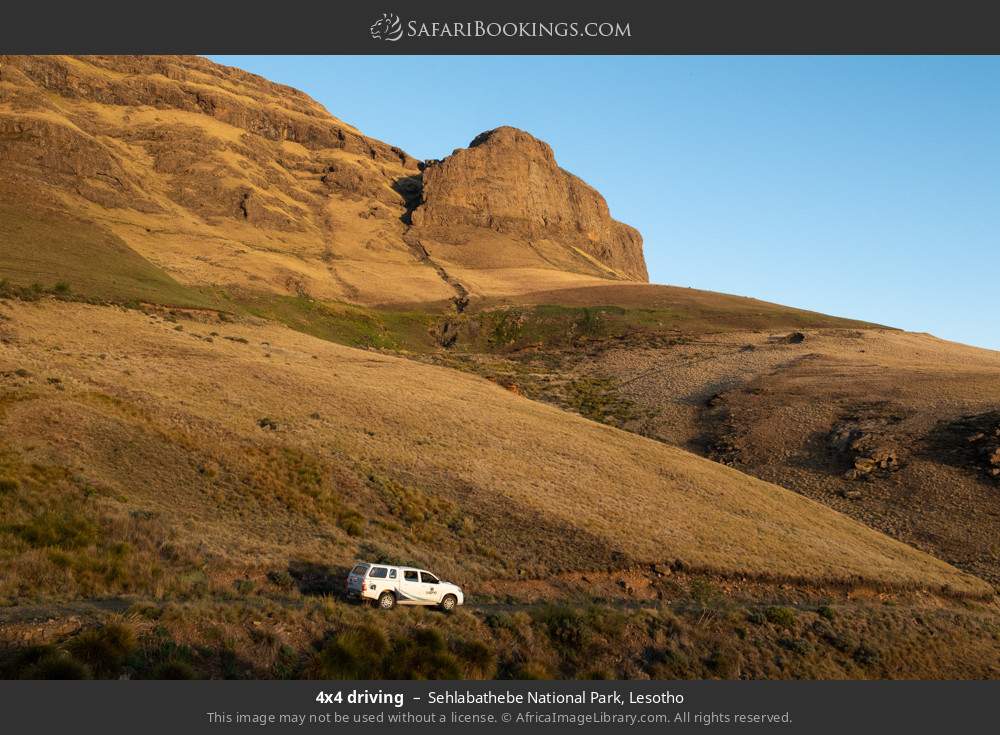 4x4 driving in Sehlabathebe National Park, Lesotho