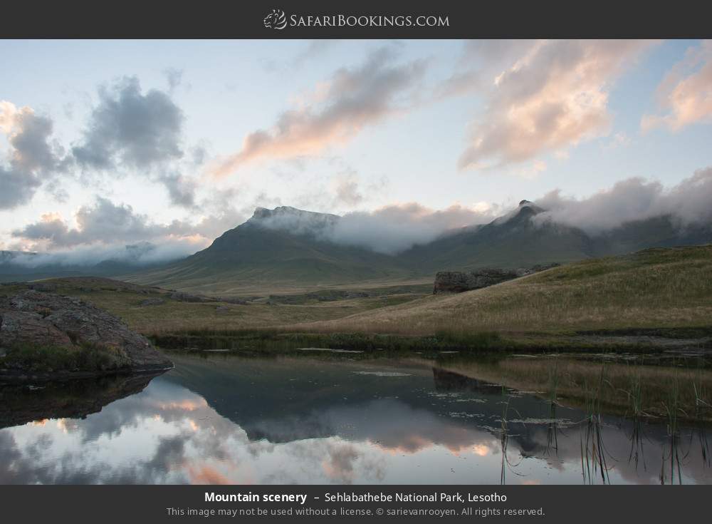 Mountain scenery in Sehlabathebe National Park, Lesotho