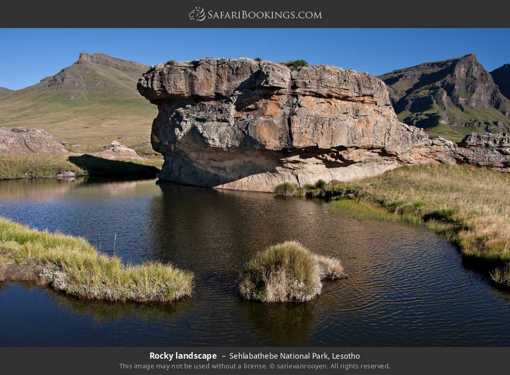 Rocky landscape in Sehlabathebe National Park, Lesotho