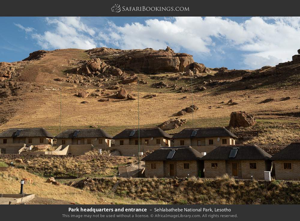 Park headquarters and entrance in Sehlabathebe National Park, Lesotho