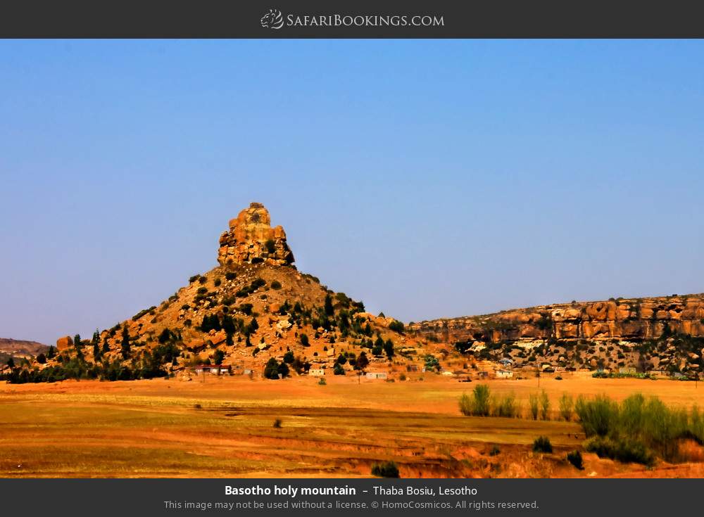 Basotho holy mountain in Thaba Bosiu, Lesotho