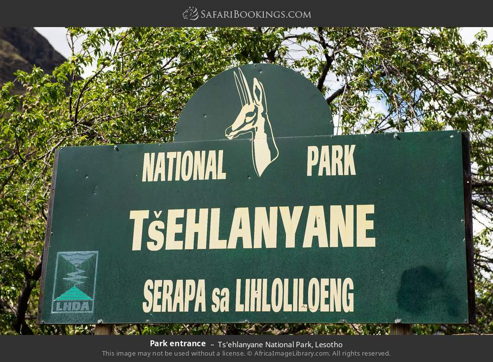 Park entrance in Ts'ehlanyane National Park, Lesotho