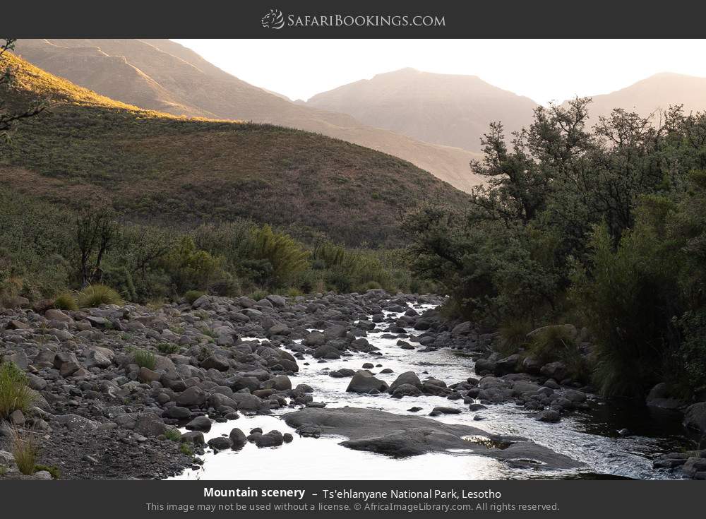 Mountain scenery in Ts'ehlanyane National Park, Lesotho