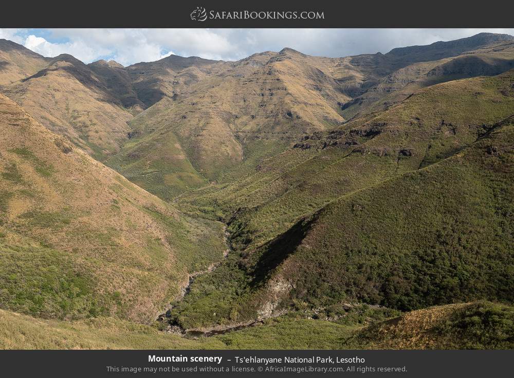 Mountain scenery in Ts'ehlanyane National Park, Lesotho