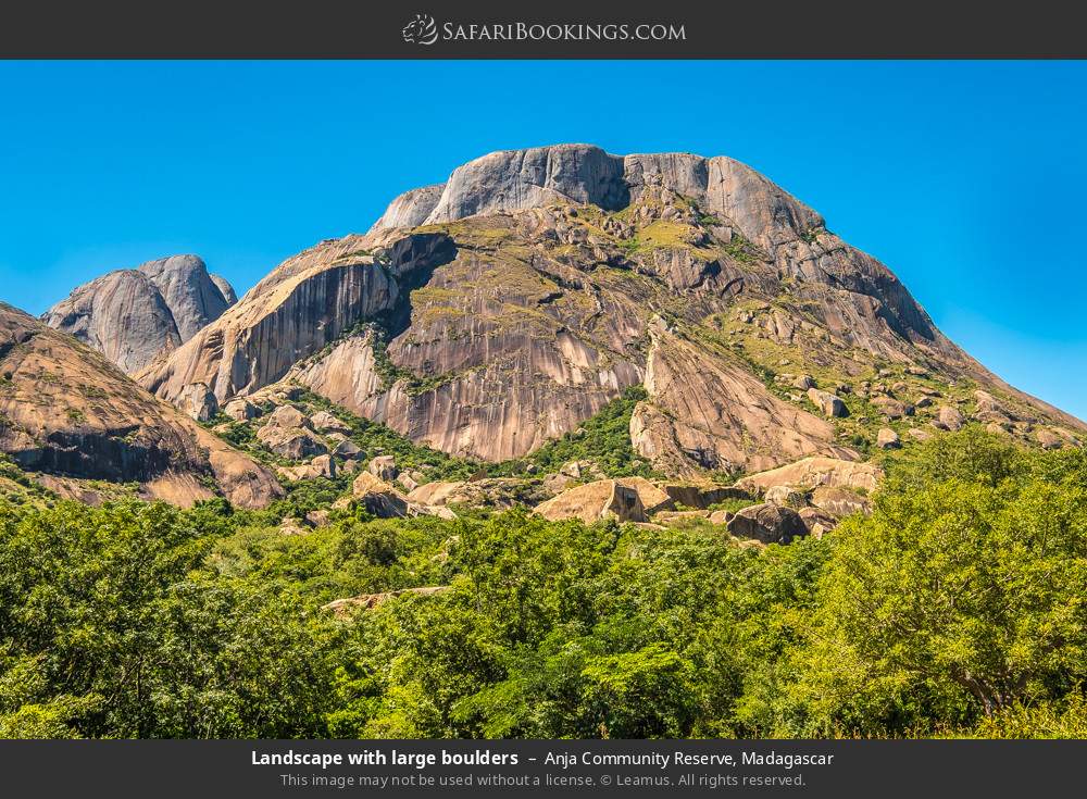 Landscape with large boulders in Anja Community Reserve, Madagascar