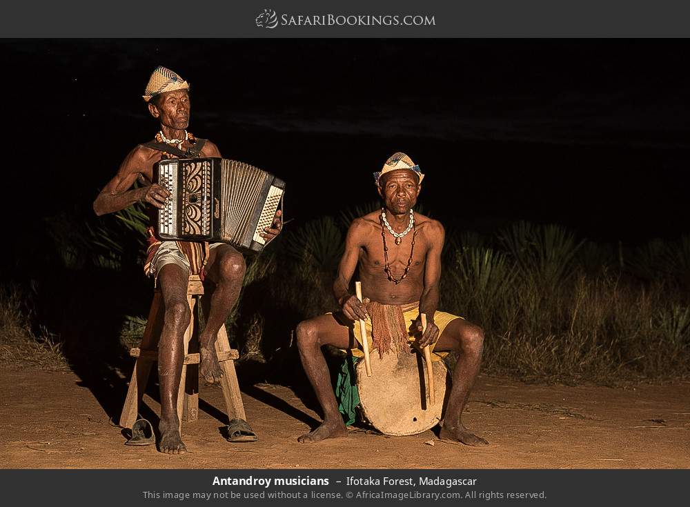 Antandroy musicians in Ifotaka Forest, Madagascar