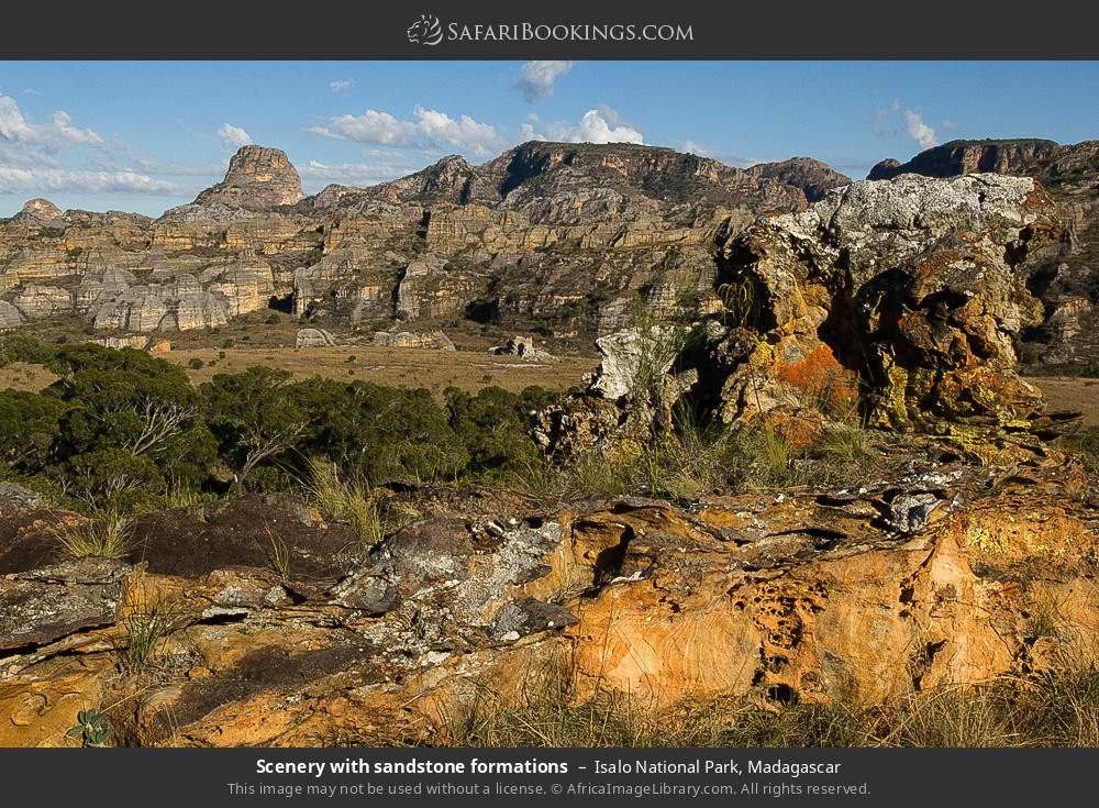Scenery with sandstone formations in Isalo National Park, Madagascar