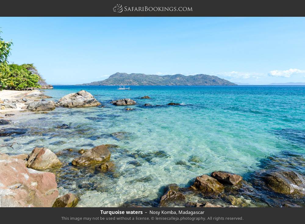 Turquoise waters in Nosy Komba, Madagascar