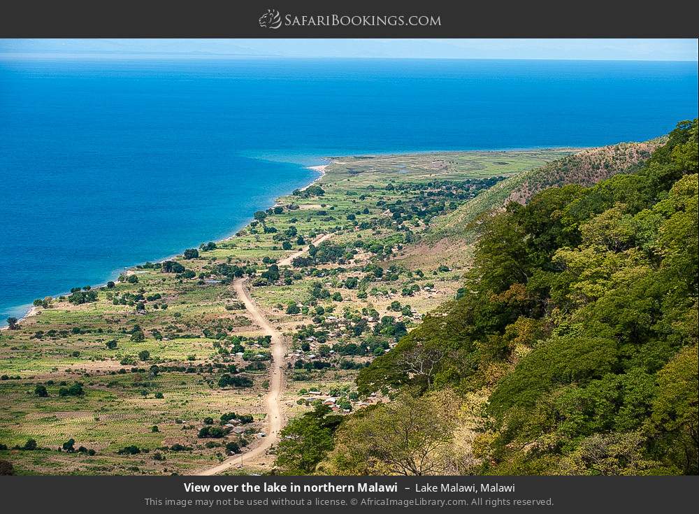 View over the lake in northern Malawi in Lake Malawi, Malawi