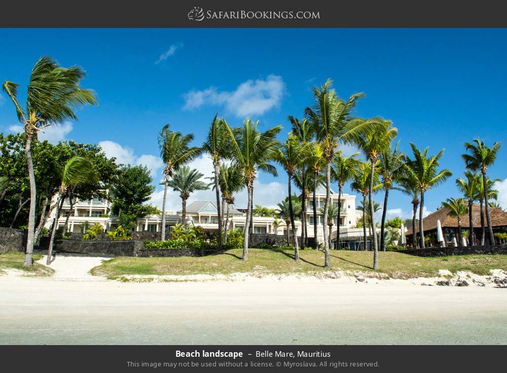Beach landscape in Belle Mare, Mauritius