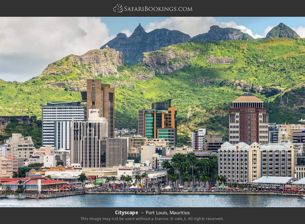 Cityscape in Port Louis, Mauritius