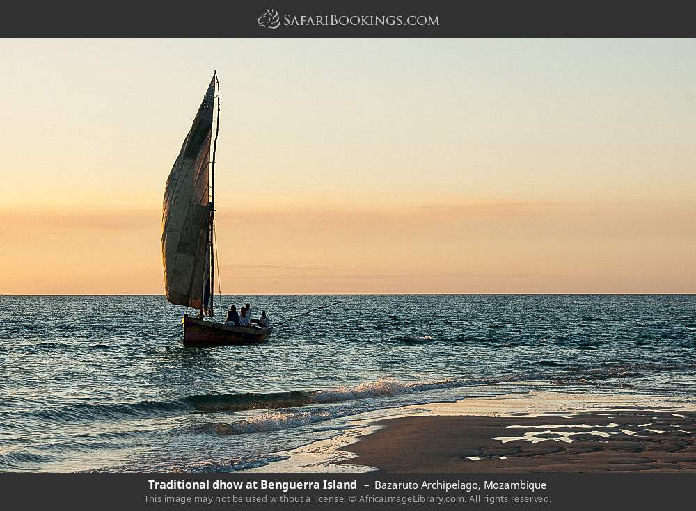 Traditional dhow at Benguerra Island in Bazaruto Archipelago, Mozambique