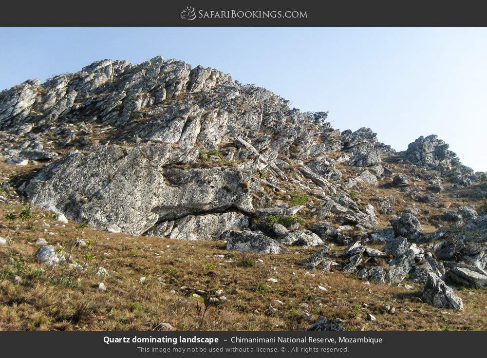 Quartz dominating landscape in Chimanimani National Reserve, Mozambique