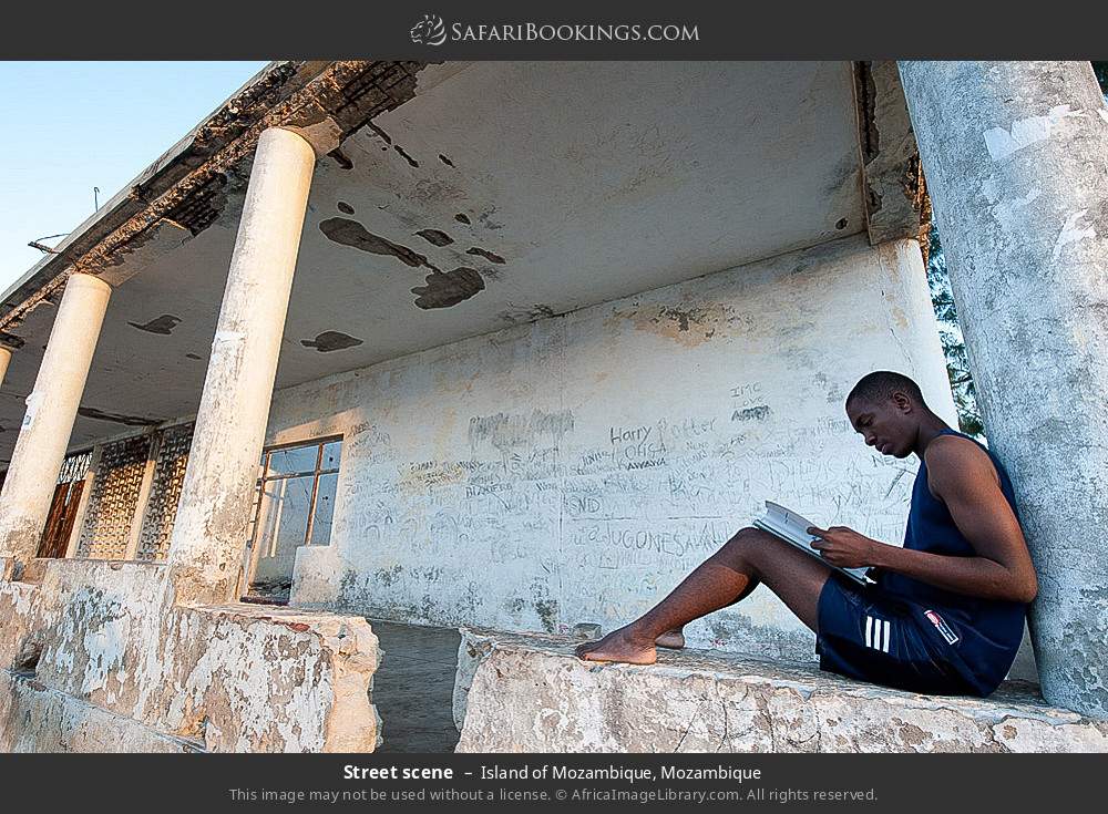 Street scene in Island of Mozambique, Mozambique