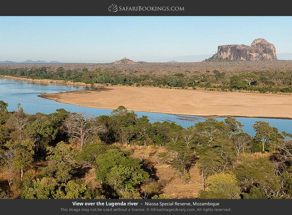 View over the Lugenda river in Niassa Special Reserve, Mozambique