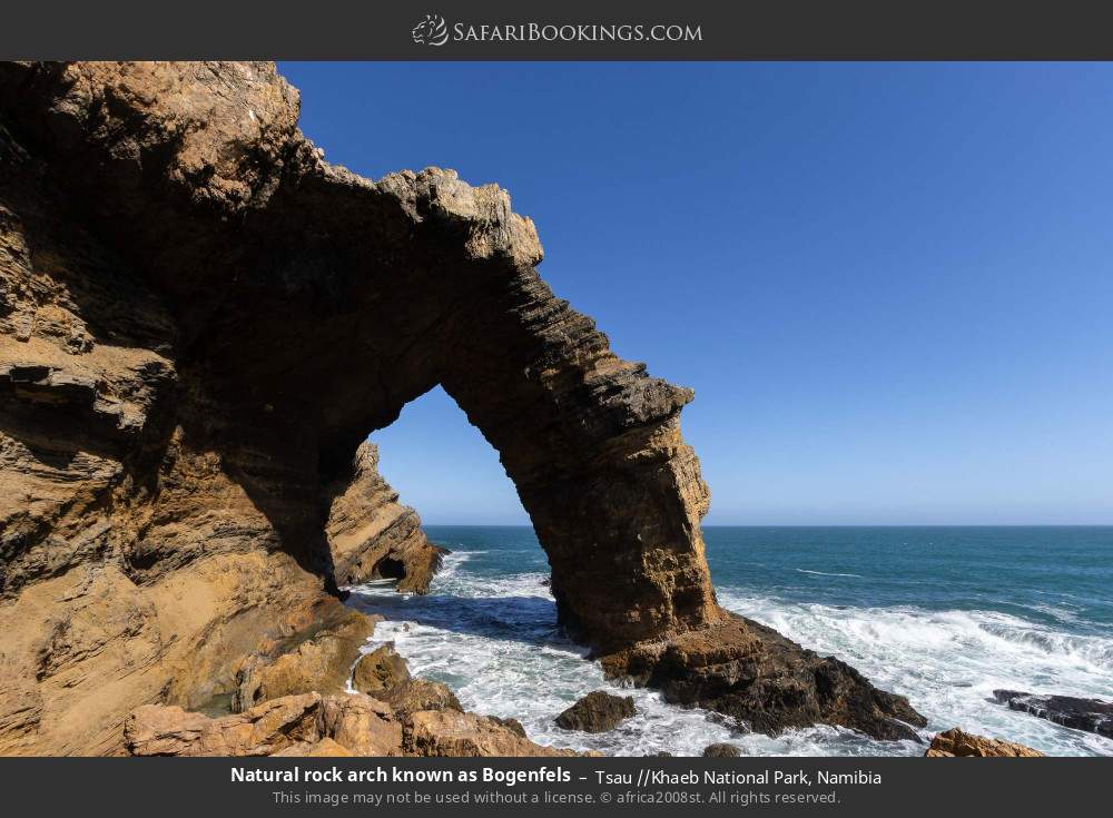 Natural rock arch known as Bogenfels in Tsau //Khaeb National Park, Namibia