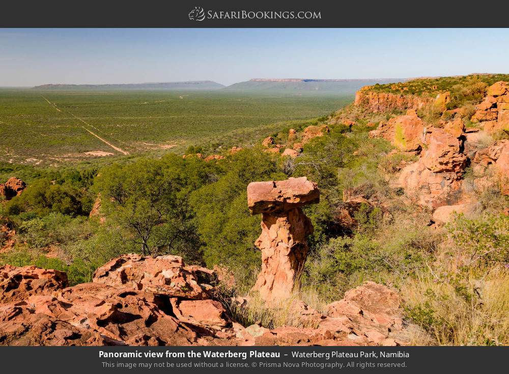 Panoramic view from the Waterberg Plateau in Waterberg Plateau Park, Namibia