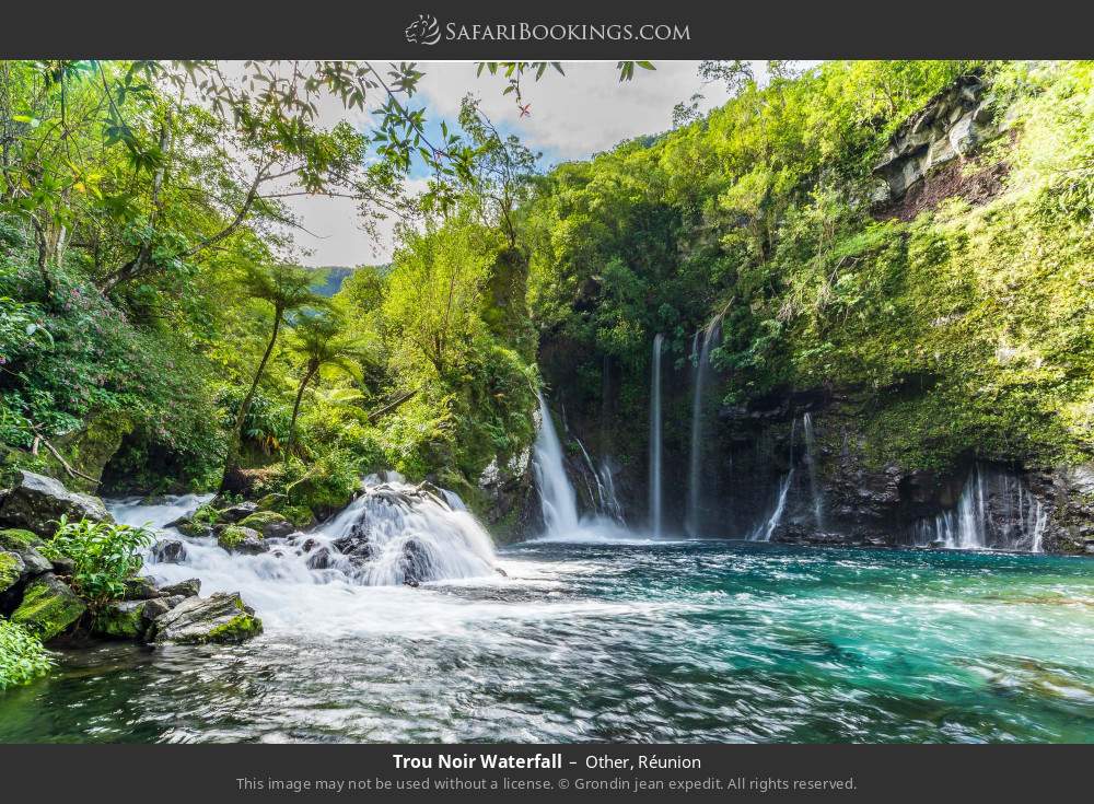 Trou Noir Waterfall in Other, Réunion