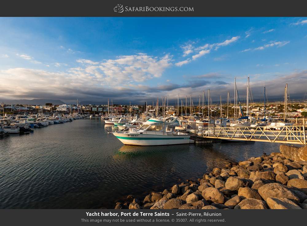 The marina at sunset in Saint-Pierre, Réunion