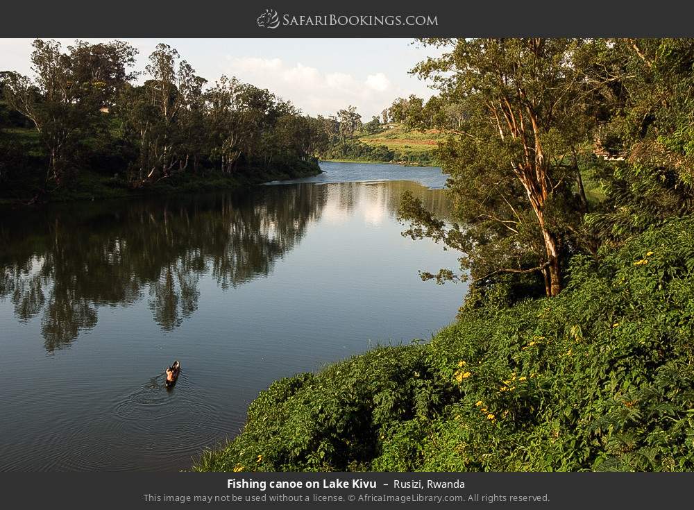 Fishing canoe on Lake Kivu in Cyangugu, Rwanda