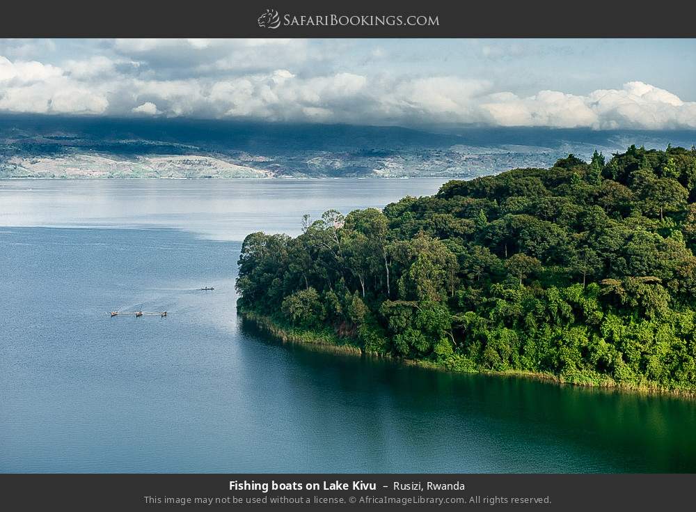 Fishing boats on Lake Kivu in Cyangugu, Rwanda