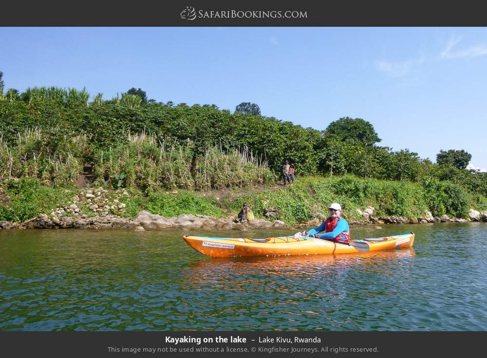 Kayaking on the lake in Lake Kivu, Rwanda