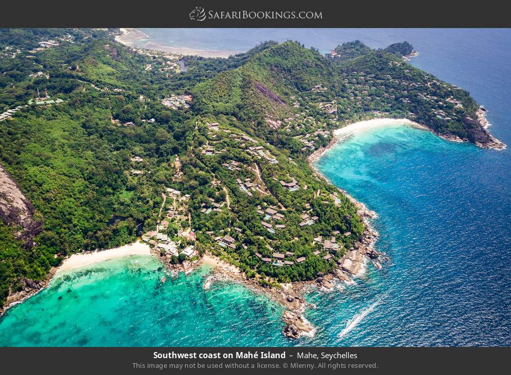 Southwest coast on Mahé Island in Mahe, Seychelles