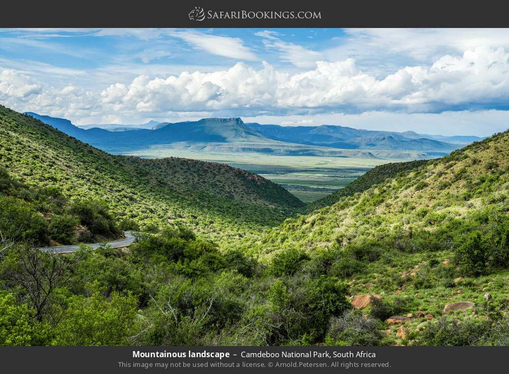 Mountainous landscape in Camdeboo National Park, South Africa