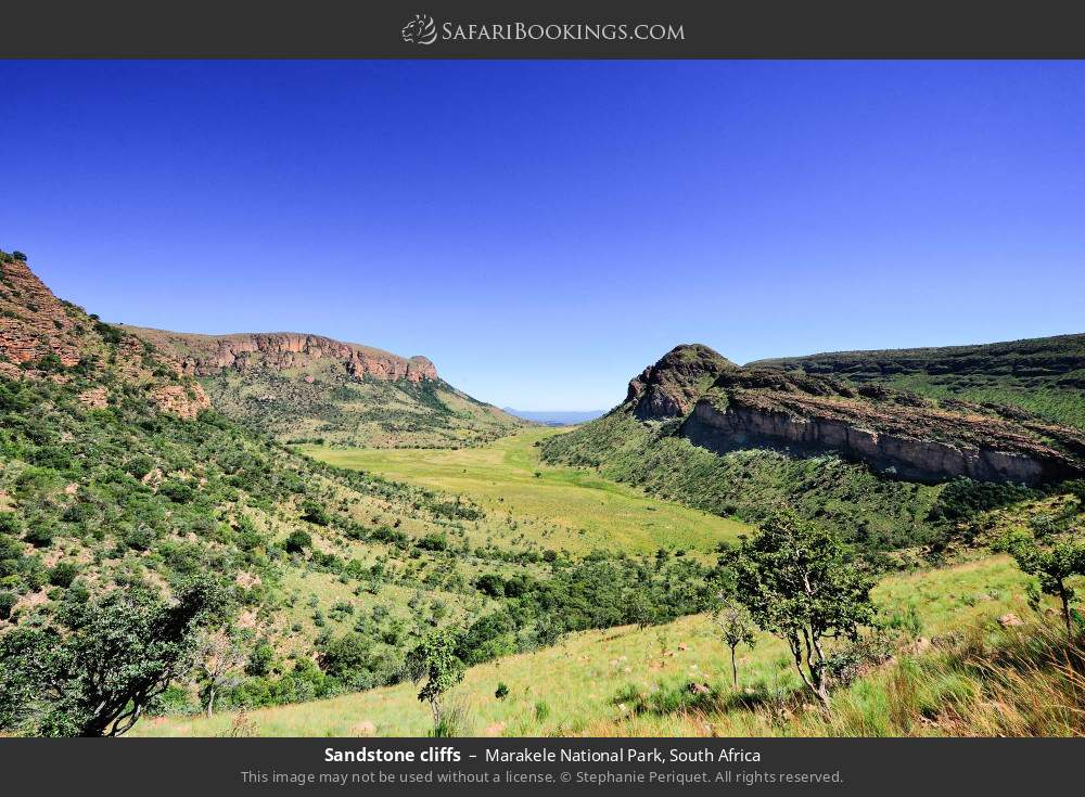 Sandstone cliffs in Marakele National Park, South Africa