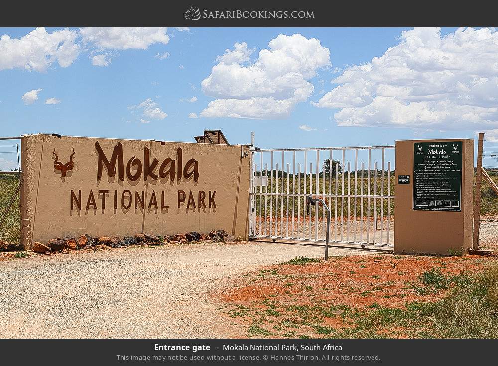 Entrance gate in Mokala National Park, South Africa