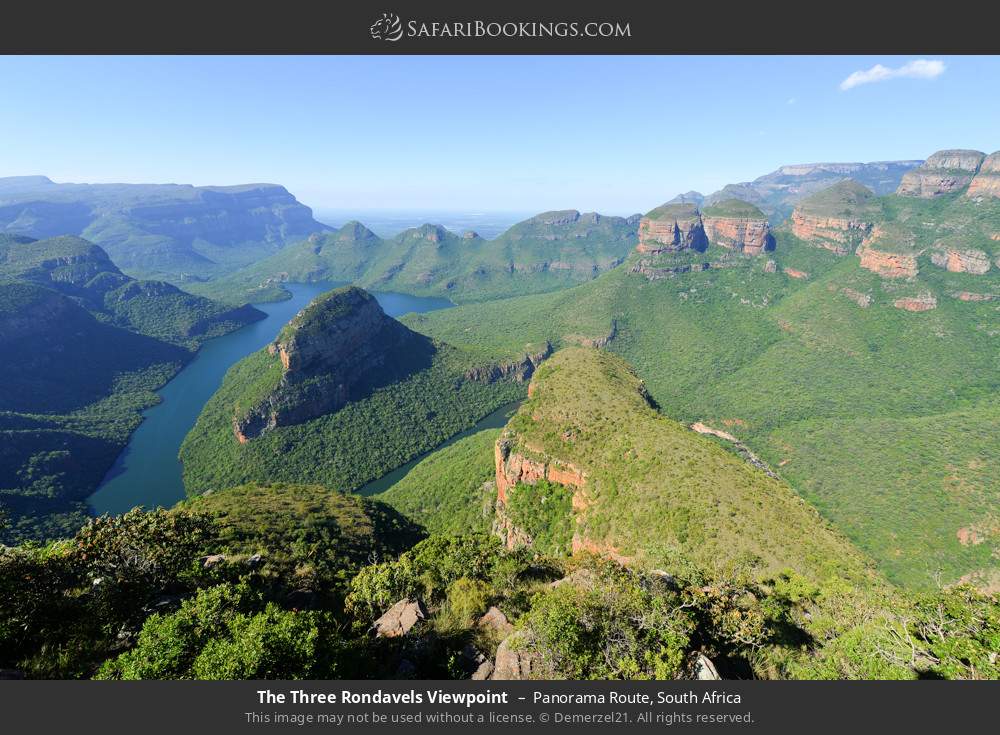 The Three Rondavels Viewpoint in Panorama Route, South Africa